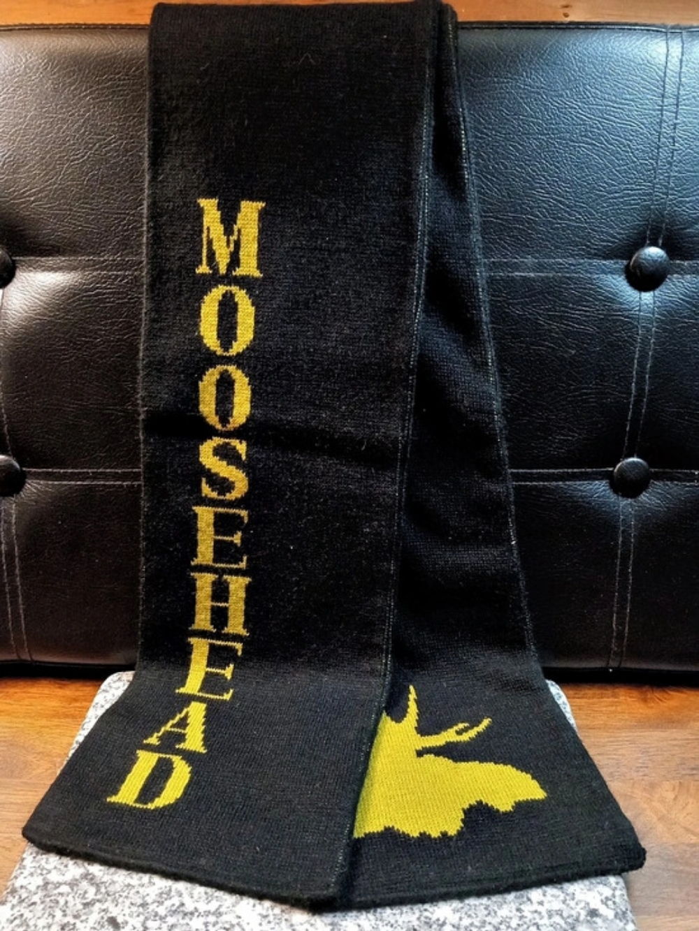 Moosehead Black & Yellow Knit Scarf